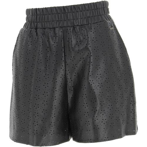 Vêtements Femme Shorts / Bermudas Guess Carola faux leather short Noir