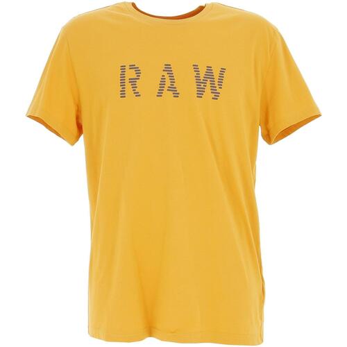 Vêtements Homme T-shirts Mid courtes G-Star Raw Raw r t dull yellow mc tee Jaune