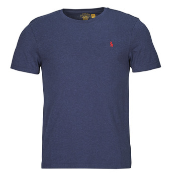 Vêtements Homme T-shirts manches courtes Polo Ralph Lauren T-SHIRT AJUSTE EN COTON Marine Chiné / Springe Navy Heather58