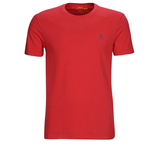 Vêtements Homme T-shirts manches courtes Dress Polo Ralph Lauren T-SHIRT AJUSTE EN COTON Rouge