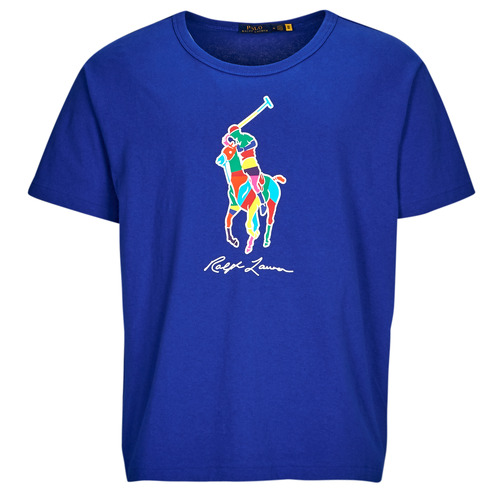 Vêtements Homme T-shirts manches courtes embroidered-logo cotton T-shirt 003 BLUE TSHIRT MANCHES COURTES BIG POLO PLAYER Bleu