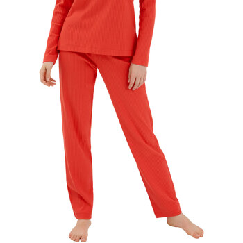 Vêtements Femme Pyjamas / Chemises de nuit Lisca Bas pyjama pantalon long Lucky  Cheek Orange