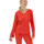 Vêtements Femme Pyjamas / Chemises de nuit Lisca Haut pyjama top col V manches longues Lucky  Cheek Orange