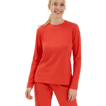 Vêtements Femme Pyjamas / Chemises de nuit Lisca Haut pyjama top manches longues Lucky  Cheek Orange