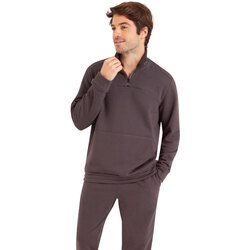 Vêtements Homme Pyjamas / Chemises de nuit Eminence Pyjama long col ouvert homme Interlock Gris