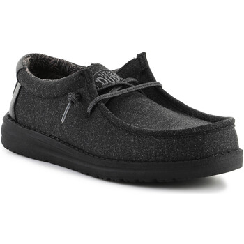 Chaussures Garçon Sneakers Donna Nero Hd.40074 Hey Dude HEYDUDE WALLY YOUTH BASIC 40041-BLACK Gris