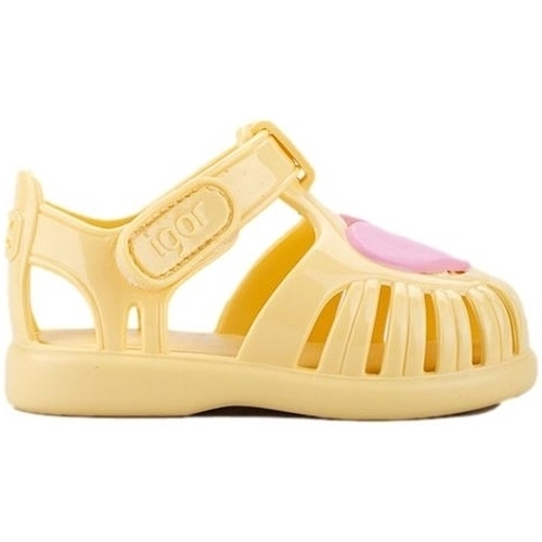Chaussures Enfant Sandales et Nu-pieds IGOR Tokio Borreguito Kids Boots Love - Vanilla Jaune