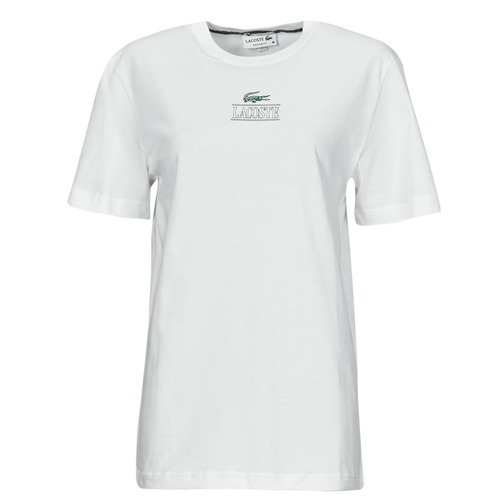 Vêtements Femme T-shirts manches courtes Lacoste Ver TH1147 Blanc