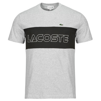 Vêtements Homme T-shirts Beige courtes Lacoste TH1712 Gris / Noir
