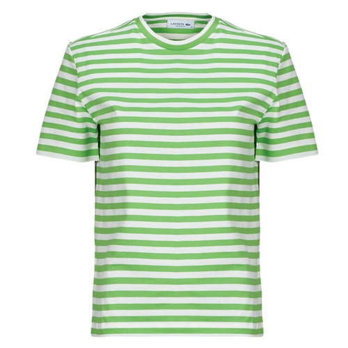VêCiabatte Femme T-shirts manches courtes RC4008 Lacoste TF2594 Vert / Blanc