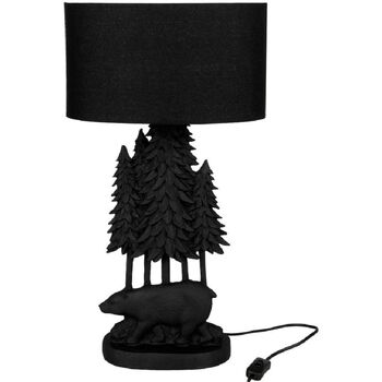 Coupelle Ronde En Teck Naturel Lampes à poser Jolipa Lampe Ours en forêt Noir