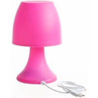 Voir toutes les ventes privées Lampes à poser Jolipa Lampe Seventies chargement par USB - modèle Fuchsia Rose
