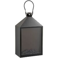 Voir toutes les ventes privées Lampes à poser Jolipa Lanterne foyer de cheminée en métal noir Noir