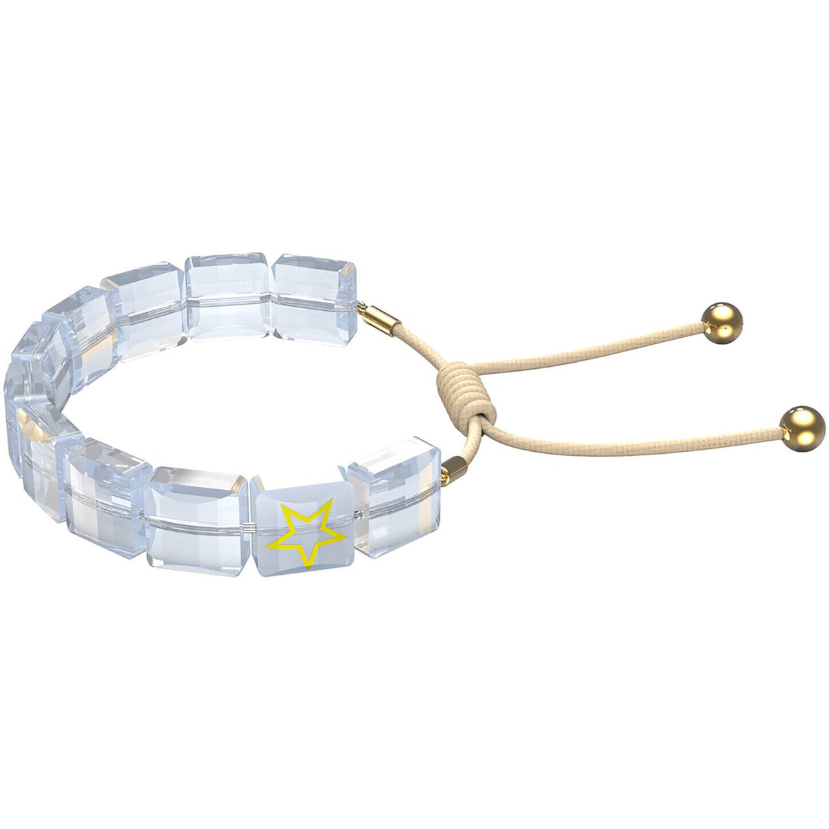 Montres & Bijoux Femme Bracelets Swarovski Bracelet  Letra doré étoile Jaune