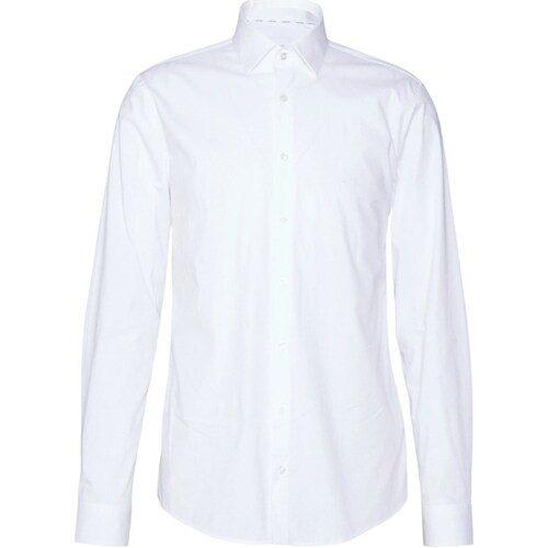 Vêtements Homme Chemises manches longues Calvin Klein JEANS Biker K10K108229 Blanc