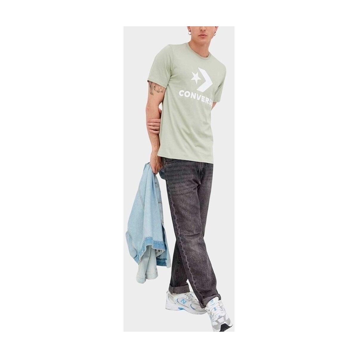 Vêtements Débardeurs / T-shirts sans manche Converse Logo Chev Tee Vert