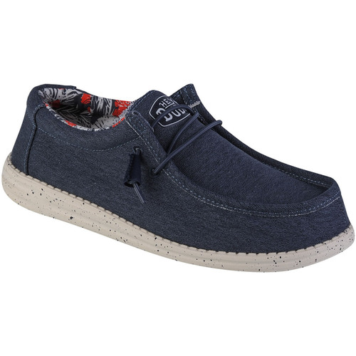 Chaussures Homme Baskets basses HEY DUDE Wally Stretch Canvas Bleu