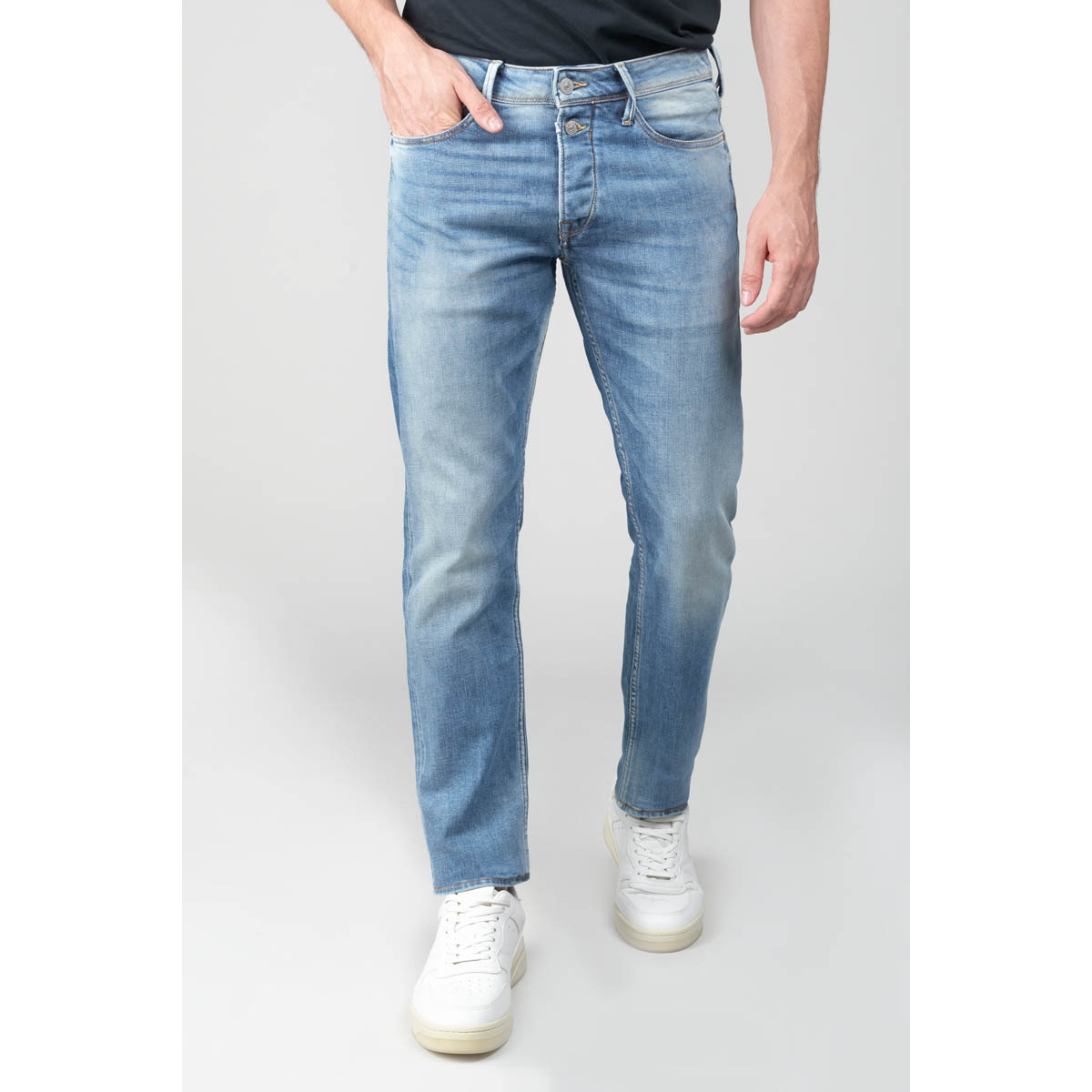 Vêtements Homme Jeans Le Temps des Cerises Basic 600/17 adjusted jeans bleu Bleu