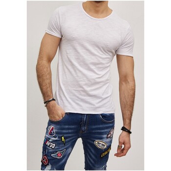 Vêtements Homme T-shirts manches courtes Kebello T-Shirt Blanc H Blanc