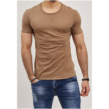Vêtements Homme T-shirts manches courtes Kebello T-Shirt Marron H S Marron