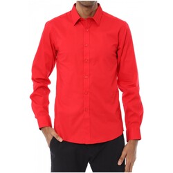 Vêtements Homme Chemises manches longues Kebello Chemise Rouge H Rouge