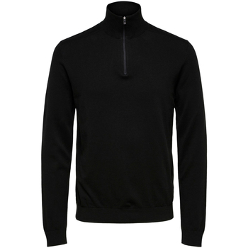 Vêtements Homme Sweats Selected Berg Half Zip Cardigan Zwart Noir