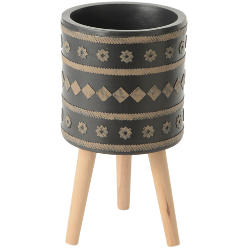 The Bagging Co Vases / caches pots d'intérieur Amadeus Grand cache pot sur pieds Noir