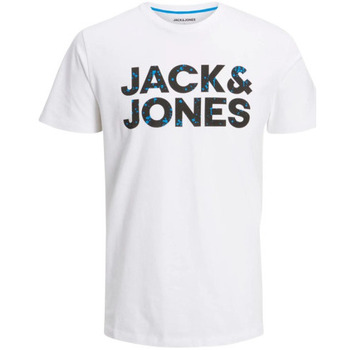 Vêtements Garçon T-shirts manches courtes Jack And Jones Junior TEE-SHIRT JJNEON JUNIOR - WHITE - 128 Blanc