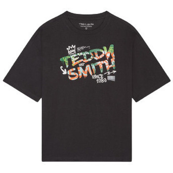 Vêtements Garçon T-shirts manches courtes Teddy Smith TEE-SHIRT T-GRAF JUNIOR - CHARBON - 12 ans Multicolore