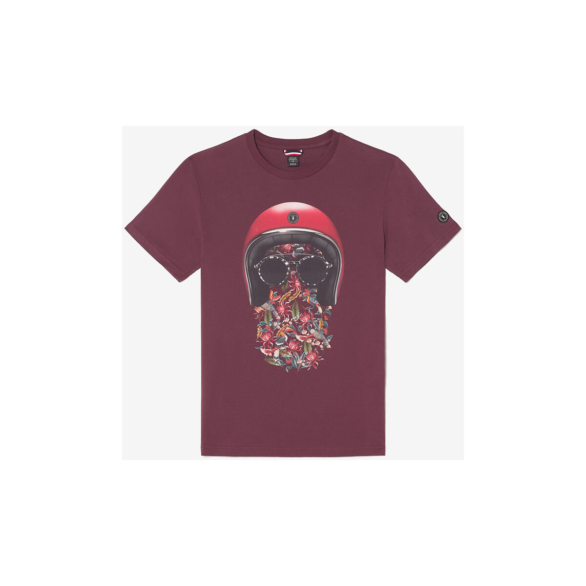 Vêtements Homme T-shirts & Polos Le Temps des Cerises T-shirt gregor lie de vin imprimé Rouge