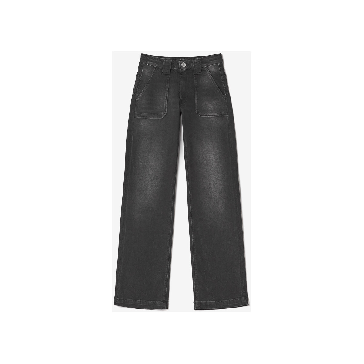 Vêtements Fille Jeans Le Temps des Cerises Pulp flare taille haute jeans noir Noir