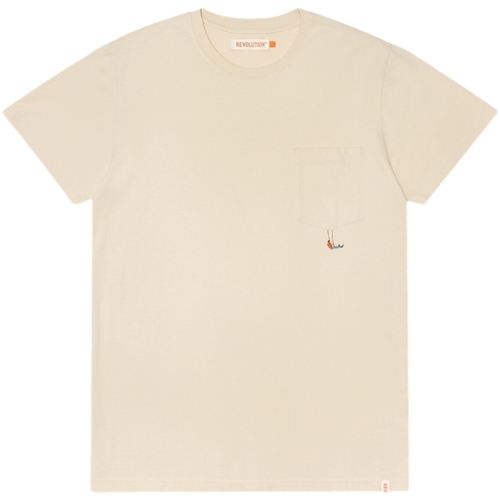Vêtements Homme T-shirts & Polos Revolution Regular T-Shirt 1330 SWI - Off White Blanc