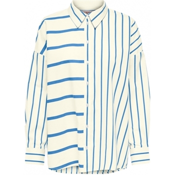 Vêtements Femme Tops / Blouses Only Shirt Nina Lora L/S - Creme/Provedence Bleu