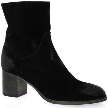 Chaussures Femme Boots Gianni Crasto Boots cuir velours Noir