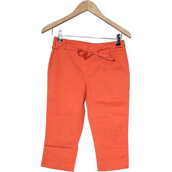 pantalon camaieu  pantacourt femme  34 - t0 - xs orange 