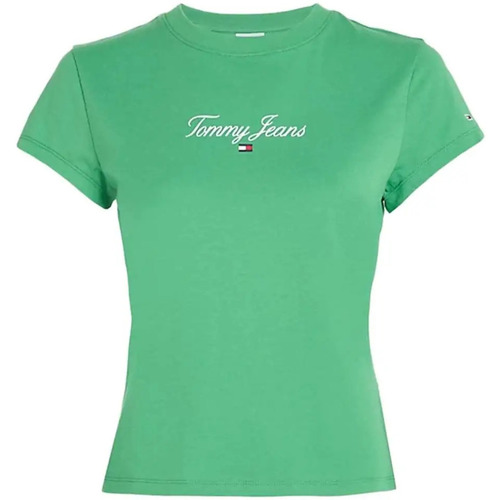 Vêtements Femme T-shirts manches courtes Tommy Jeans jersey Vert