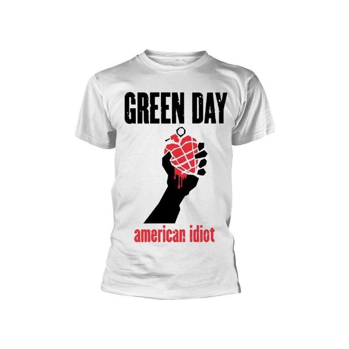 Vêtements T-shirts manches longues Green Day American Idiot Blanc