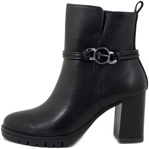 Chaussures Femme Blk Boots Tamaris Femme Chaussures, Bottine, Cuir Souple-25001 Noir