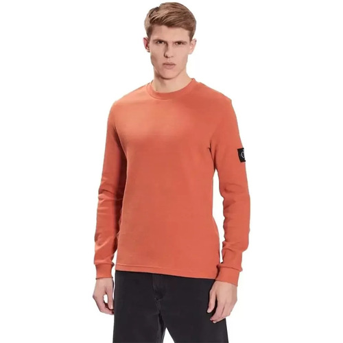 Vêtements Homme Sweats Calvin Klein Jeans Distressed Waffle original Orange