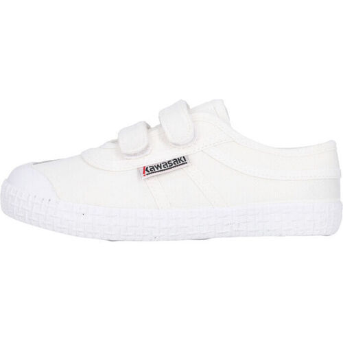 Chaussures Baskets mode Kawasaki Original Kids Shoe W/velcro K202432-ES 1002S White Solid Blanc