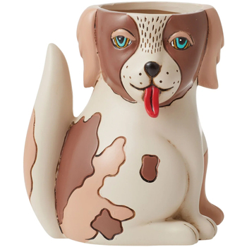 Figurine à Poser Mickey Et Vases / caches pots d'intérieur Enesco Petit cache Pot Allen Designs - Petit chien Beige