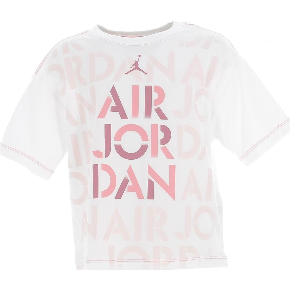 Vêtements Fille T-shirts manches courtes Nike Air  focus ss tee Blanc