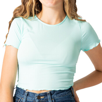 Vêtements Femme T-shirt Essentials Cropped Logo vermelho branco mulher Vero Moda 10282541 Bleu
