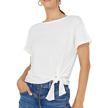 Vêtements Femme T-shirt Essentials Cropped Logo vermelho branco mulher Vero Moda 10281930 Blanc