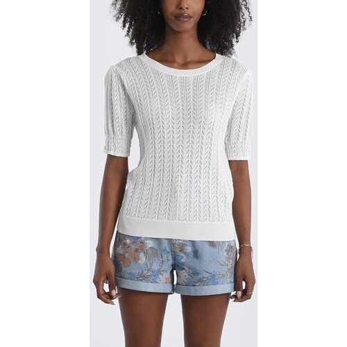 Molly Bracken - Pull tricoté - blanc Blanc - Livraison Gratuite | Spartoo !  - Vêtements Pulls Femme 36,96 €