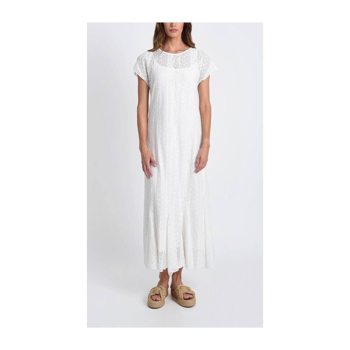 Vêtements Femme Fleur De Safran - Robe longue - blanche Blanc