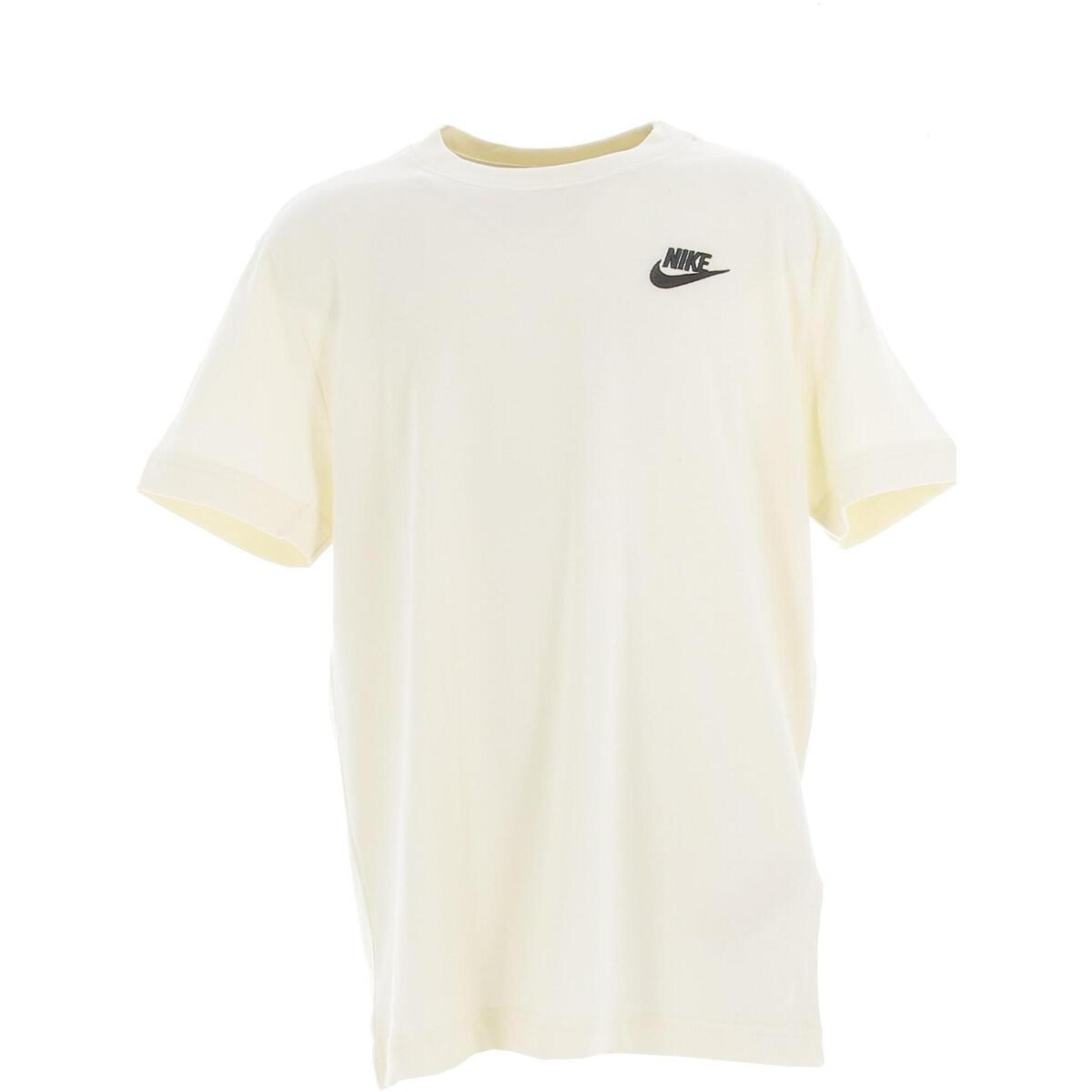 Vêtements Fille T-shirts manches courtes Nike G nsw tee club ss boy Beige