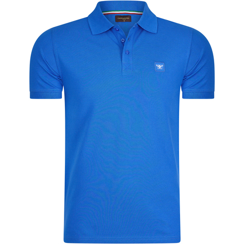 Vêtements Homme Sports a curved shirt hem Cappuccino Italia Polo Plain Pique Bleu