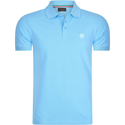 Vêtements Homme Sports a curved shirt hem Cappuccino Italia Polo Plain Pique Bleu
