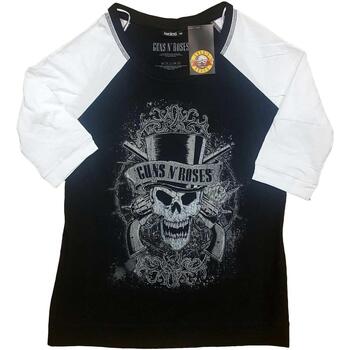 Vêtements Femme T-shirts manches longues Guns N Roses Faded Skull Noir